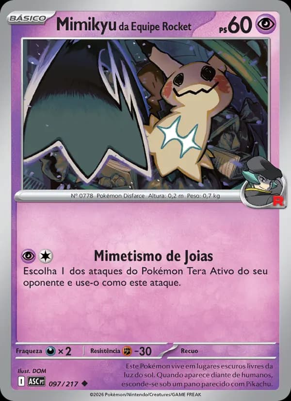 Mimikyu da Equipe Rocket (97/217)