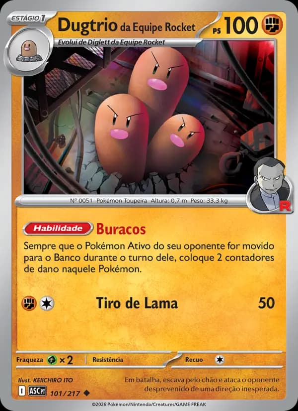 Dugtrio da Equipe Rocket (101/217)