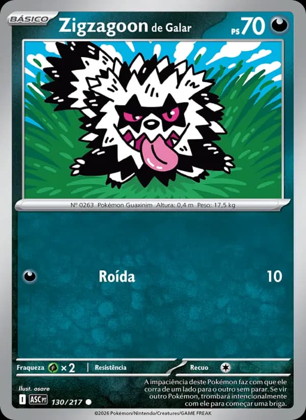 Zigzagoon de Galar (130/217)