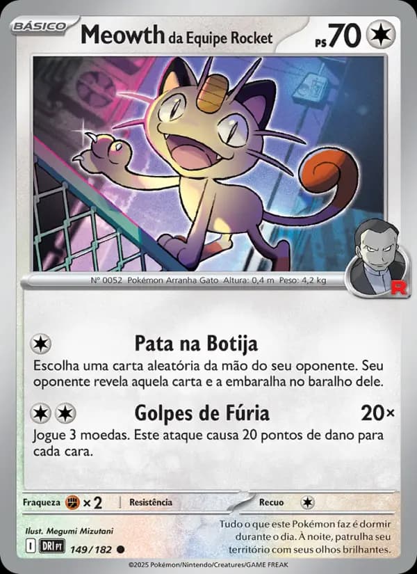 Meowth da Equipe Rocket (149/182)