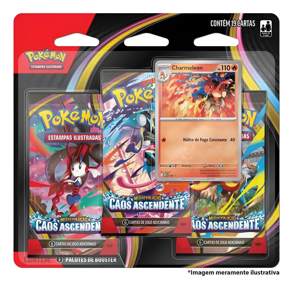 Blister Triplo Pokémon: Megaevolução Caos Ascendente - Charmeleon