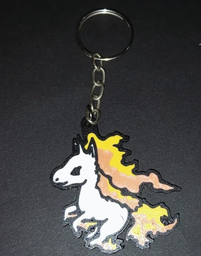 Chaveiro Rapidash  - Impressão 3D