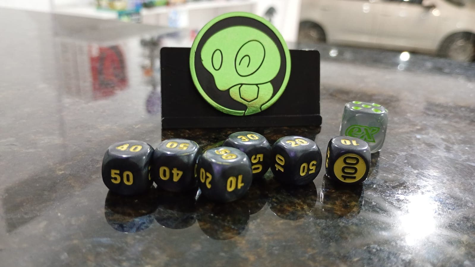 Kit Moeda e Dados Célula de Zygarde
