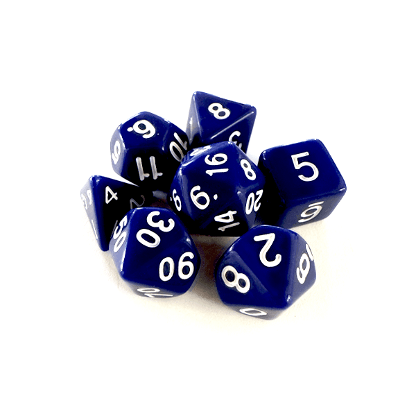 Central Dice – RPG: Opaco Azul e Branco