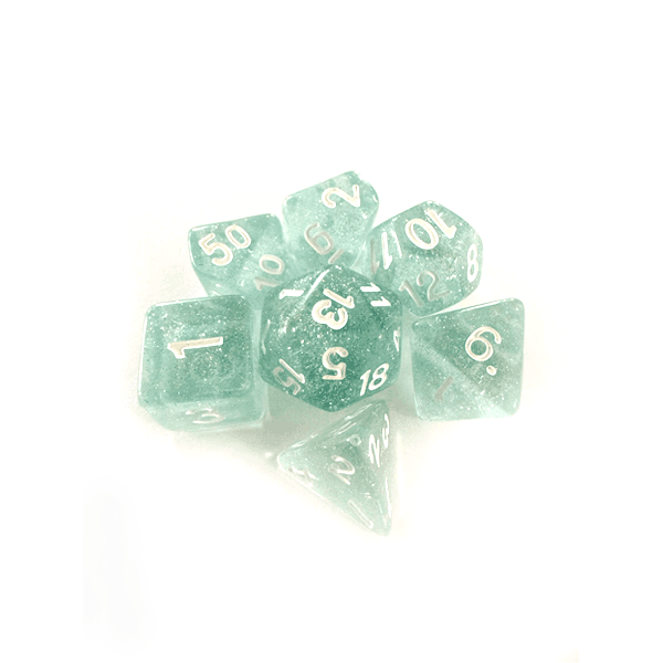 Central Dice – RPG: Glitter Ciano e Branco
