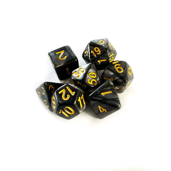 Central Dice – RPG: Perolado Preto e Dourado