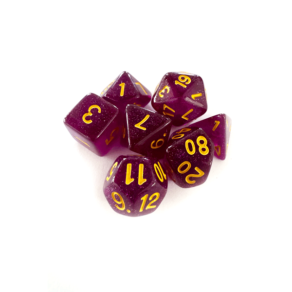 Central Dice – RPG: Glitter Roxo e Dourado