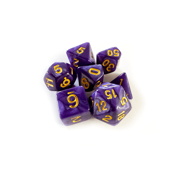 Central Dice – RPG: Perolado Roxo e Dourado