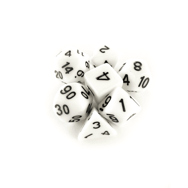 Central Dice – RPG: Opaco Branco e Preto